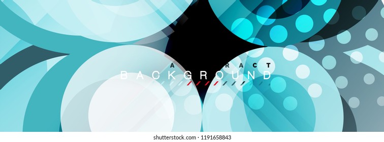 Abstract colorful geometric composition - multicolored circle background, vector illustration