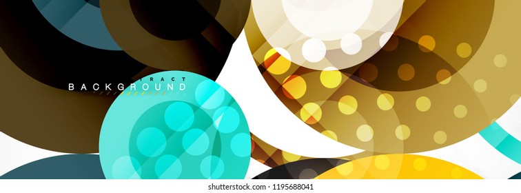 Abstract colorful geometric composition - multicolored circle background, vector illustration