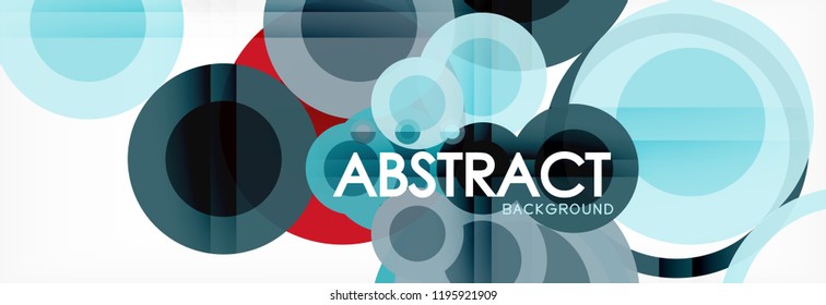 Abstract colorful geometric composition - multicolored circle background, vector illustration