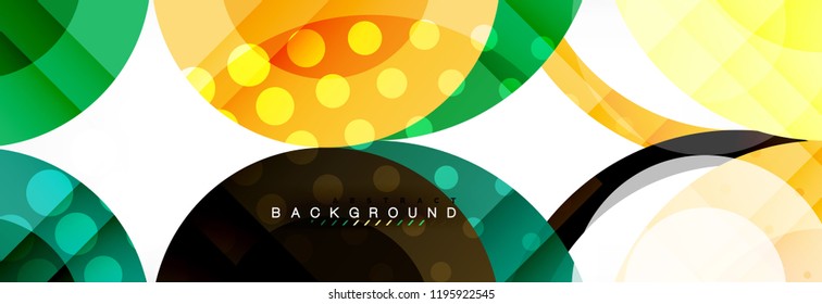 Abstract colorful geometric composition - multicolored circle background, vector illustration