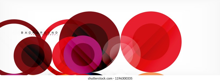 Composición geométrica coloreada abstracta - fondo de círculo multicolor, ilustración vectorial