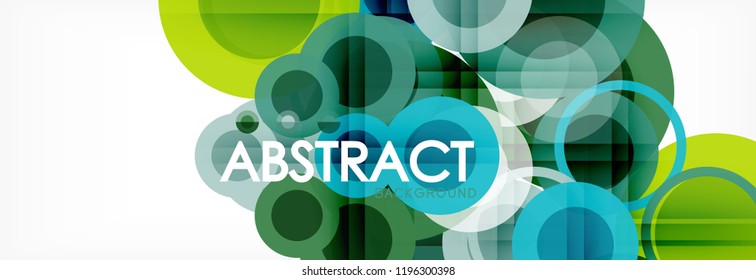 Abstract colorful geometric composition - multicolored circle background, vector illustration