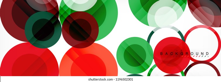 Abstract colorful geometric composition - multicolored circle background, vector illustration
