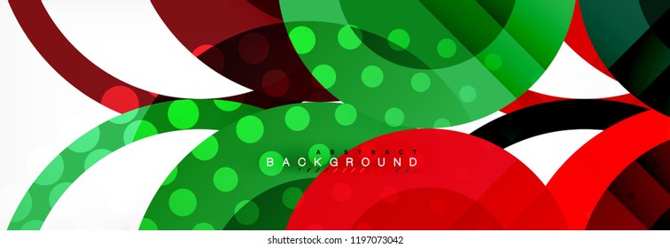 Abstract colorful geometric composition - multicolored circle background, vector illustration