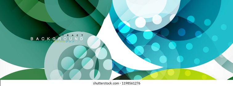 Abstract colorful geometric composition - multicolored circle background, vector illustration