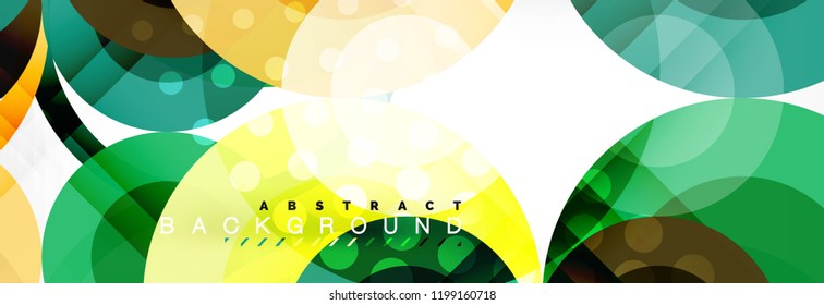 Abstract colorful geometric composition - multicolored circle background, vector illustration