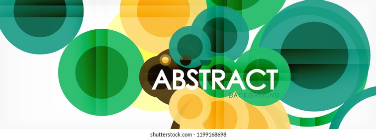 Abstract colorful geometric composition - multicolored circle background, vector illustration