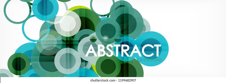 Abstract colorful geometric composition - multicolored circle background, vector illustration