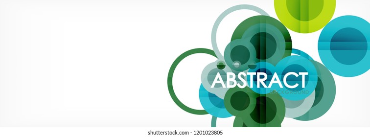Abstract colorful geometric composition - multicolored circle background, vector illustration