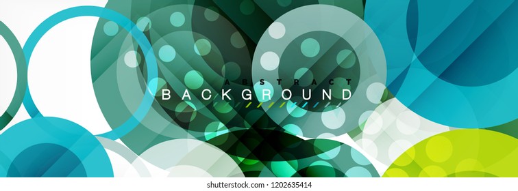 Abstract colorful geometric composition - multicolored circle background, vector illustration