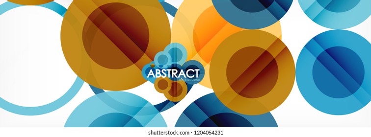 Abstract colorful geometric composition - multicolored circle background, vector illustration