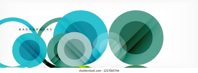 Abstract colorful geometric composition - multicolored circle background, vector illustration