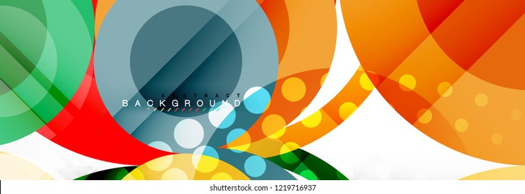 Abstrakte bunter geometrischer Aufbau - mehrfarbiger Hintergrund, Vektorgrafik