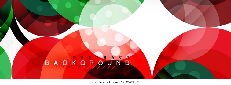 Abstract colorful geometric composition - multicolored circle background, vector illustration