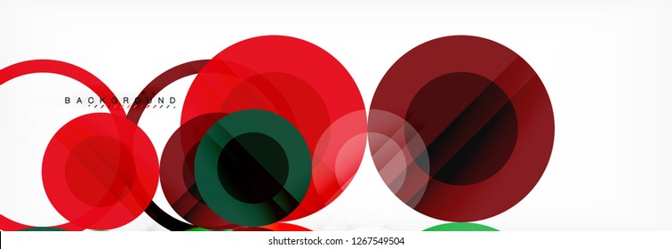 Abstract colorful geometric composition - multicolored circle background, vector illustration