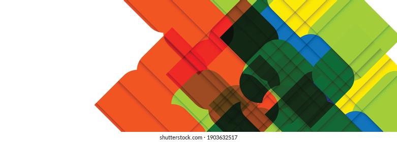 Resumen de composición geométrica colorida con fondo multicolor de formas aleatorias. Gradiente abstracto diseños de informes anuales de portada geométrica, plantillas de folletos de moda, carteles futuristas de colores