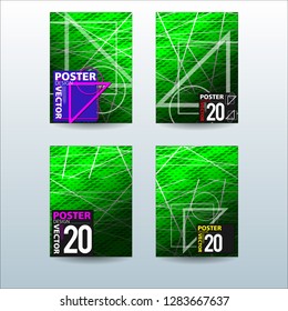 Abstract Colorful Geometric and Curvy pattern background Vector illustration. Set of Abstract background for Cover, Poster, and print in Eps 10