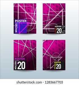Abstract Colorful Geometric and Curvy pattern background Vector illustration. Set of Abstract background for Cover, Poster, and print in Eps 10