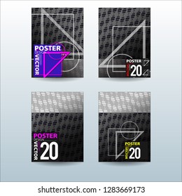 Abstract Colorful Geometric and Curvy pattern background Vector illustration. Set of Abstract background for Cover, Poster, and print in Eps 10