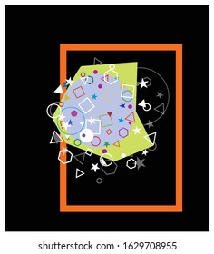 abstract colorful geometric decoration poster