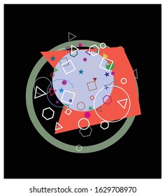 abstract colorful geometric decoration poster