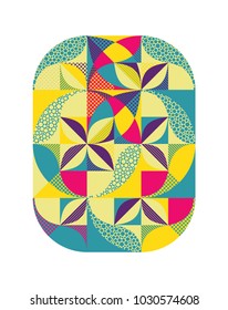 Resumen de diseño geométrico colorido. Ilustración vectorial. Se puede usar para publicidad, marketing, presentación.