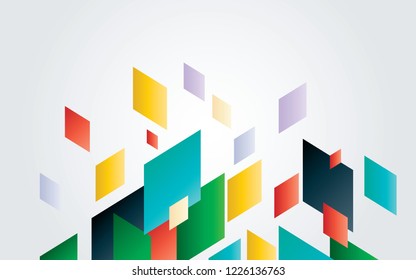 Abstract colorful geometric design vector