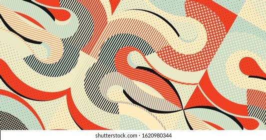 Abstraktes bunter geometrisches Design. Vektorgrafik. Kann für Werbung, Marketing, Präsentation verwendet werden.