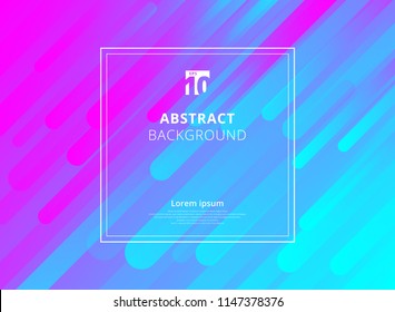 Abstract colorful geometric dynamic shapes background with white frame space for text. Vector illustration