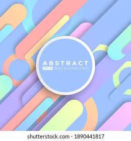 Abstrakter bunter geometrischer dynamischer Formen Hintergrund für Text. Flaches Design. Vektorgrafik