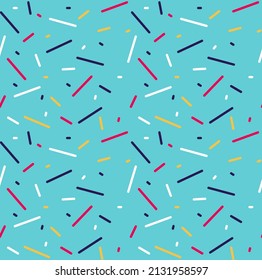 Abstrakt. Farbiges geometrisches Elementmuster nahtlos. Design für Kissen, Druck, Mode, Kleidung, Stoff, Geschenkverpackung. Vektorgrafik.