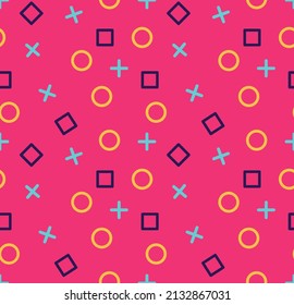 Abstract . Colorful geometric element pattern seamless. design for pillow, print, fashion, clothing, fabric, gift wrap. Vector.
