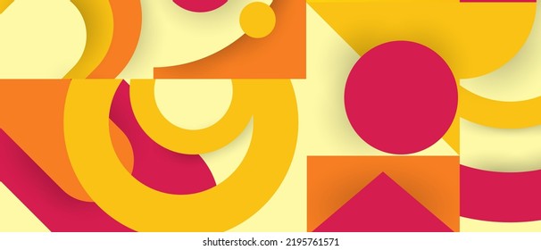 Resumen de elementos geométricos coloreados diseño de fondo vectorial