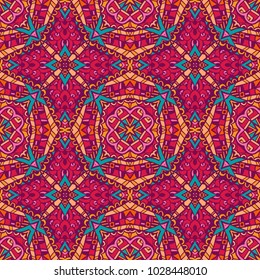 Abstract colorful geometric ethnic seamless pattern ornamental