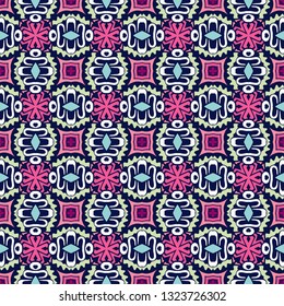 Abstract colorful geometric ethnic seamless pattern ornamental