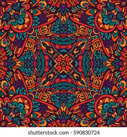 Abstract colorful geometric ethnic seamless pattern ornamental