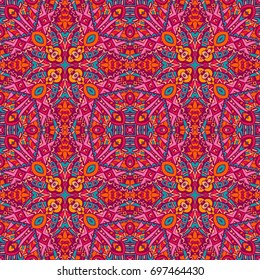 Abstract colorful geometric ethnic seamless pattern ornamental
