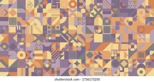 Resumen de fondo de figuras geométricas coloridas. Un estilo minimalista. Plantilla para su diseño, papel pintado, banner, afiche, volante.
