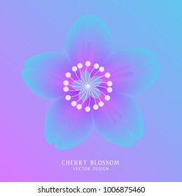 Abstract colorful geometric flower. Vector illustrate design.