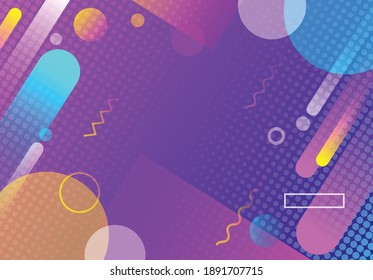 Abstract Colorful geometric futuristic background  design
