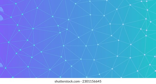 abstract colorful geometric gradient background with triangle shape pattern and molecular