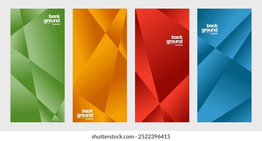 Abstract Colorful Geometric Gradient Background. Vector Illustration. Suitable for Cover, book, social media story, poster, magazine and Page Layout Design