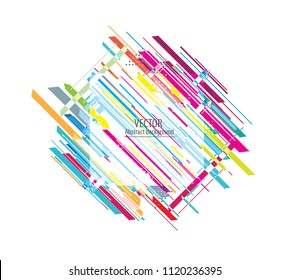 Abstract colorful geometric isometric background