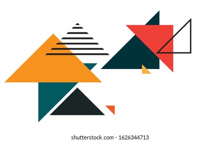 Abstract colorful geometric isometric background. Abstract geometric triangles background. Simple geometric background. Template for poster, backdrop, book cover, and brochure. Vector illustration