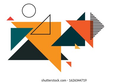 Abstract colorful geometric isometric background. Abstract geometric triangles background. Simple geometric background. Template for poster, backdrop, book cover, and brochure. Vector illustration