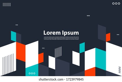 Abstract Colorful Geometric Isometric Background 