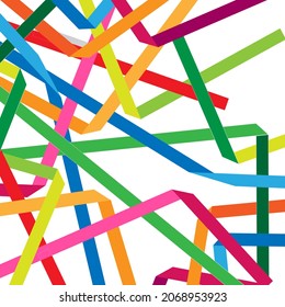 Abstract colorful geometric isometric background, can be used for wallpaper, template, poster, backdrop, book cover, brochure, leaflet, flyer, vector illustration
