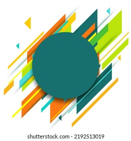Abstract colorful geometric isometric background