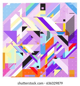 Abstract colorful geometric isometric background. can be used for wallpaper and fabric printed. Template for poster, backdrop, book cover, brochure, and vector illustration.