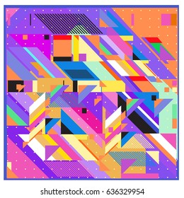 Abstract colorful geometric isometric background. can be used for wallpaper and fabric printed. Template for poster, backdrop, book cover, brochure, and vector illustration.